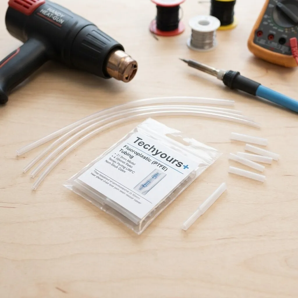 Gaine thermorétractable transparente en PTFE, rapport de rétraction 4:1
